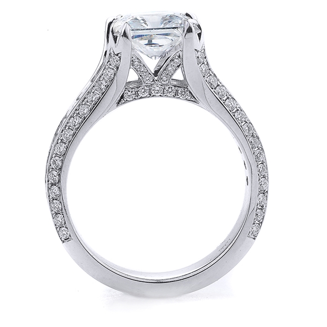 18KT.W ENGAGEMENT RING BAG-1.11CT, RD-0.44CT